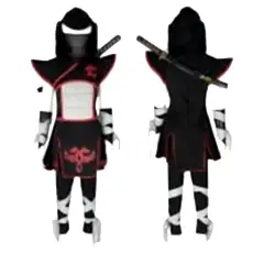 Hkostüm Casus Ninja Kız Çocuk Kostümü Lüks 7-8 Yaş Siyah