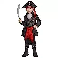 Hkostüm Cadılar Bayramı Kara İnci Korsan Çocuk Kostümü Lüks 5-6 Yaş