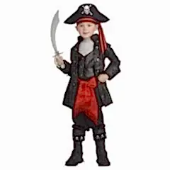 Hkostüm Cadılar Bayramı Kara İnci Korsan Çocuk Kostümü Lüks 7-8 Yaş