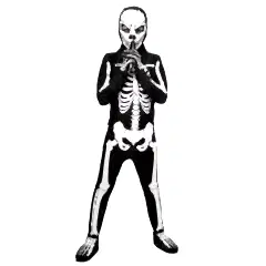 Hkostüm Cadılar Bayramı İskelet Çocuk  Kostümü Lüks 5-6 Yaş