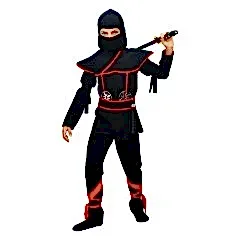 Herkese Kostüm Gizli Ninja Çocuk Kostümü Siyah Lüks 3-4 Yaş