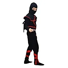 Herkese Kostüm Gizli Ninja Çocuk Kostümü Siyah Lüks 5-6 Yaş