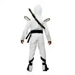 Herkese Kostüm Gizli Ninja Çocuk Kostümü Beyaz Lüks 7-8 Yaş