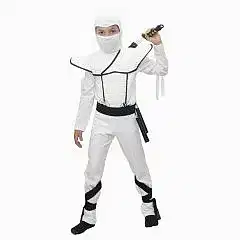 Herkese Kostüm Gizli Ninja Çocuk Kostümü Beyaz Lüks 11-12 Yaş
