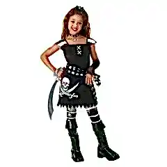 HKostüm Cadılar Bayramı Scarlet Korsan Kız Çocuk Kostümü 11-12 Yaş