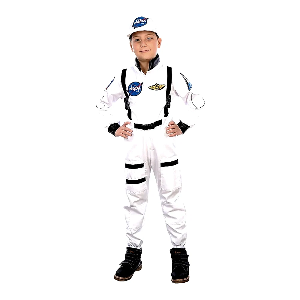 Herkese Kostüm Astronot Çocuk Meslek Kostümü Beyaz 5-6 Yaş
