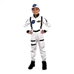 Herkese Kostüm Astronot Çocuk Meslek Kostümü Beyaz 5-6 Yaş