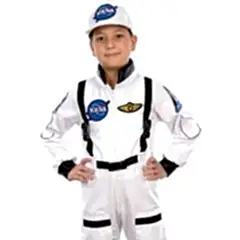 Herkese Kostüm Astronot Çocuk Meslek Kostümü Beyaz 7-8 Yaş
