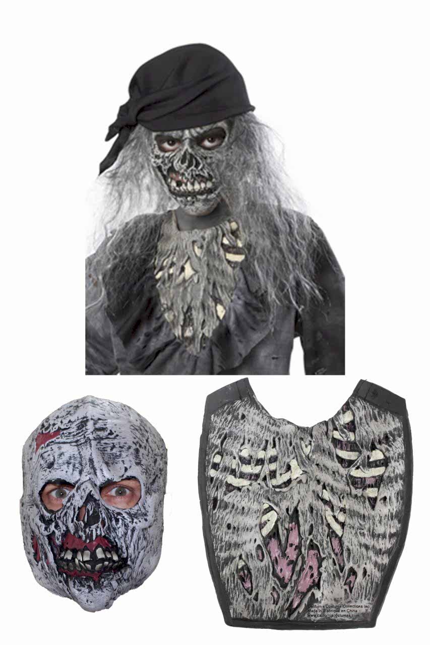 Cadılar Bayramı Zombie Maske Gövde Seti