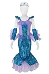 Deniz Kızı Kostümü Lüks Mavi 7-8 Yaş